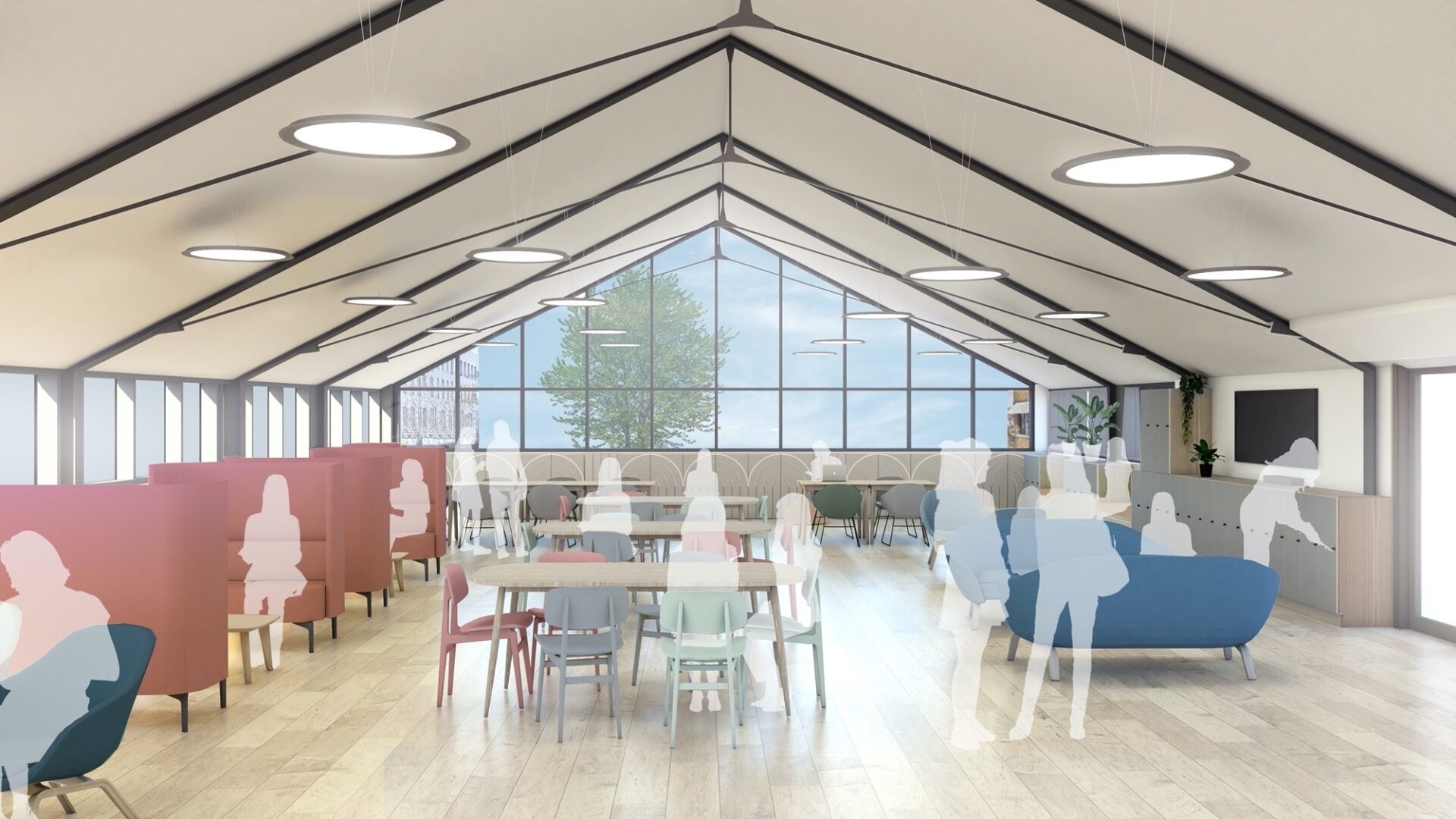 6th Form Library Display Godolphin & Latymer Dining, Library and Sixth Form Centre - Projects ...